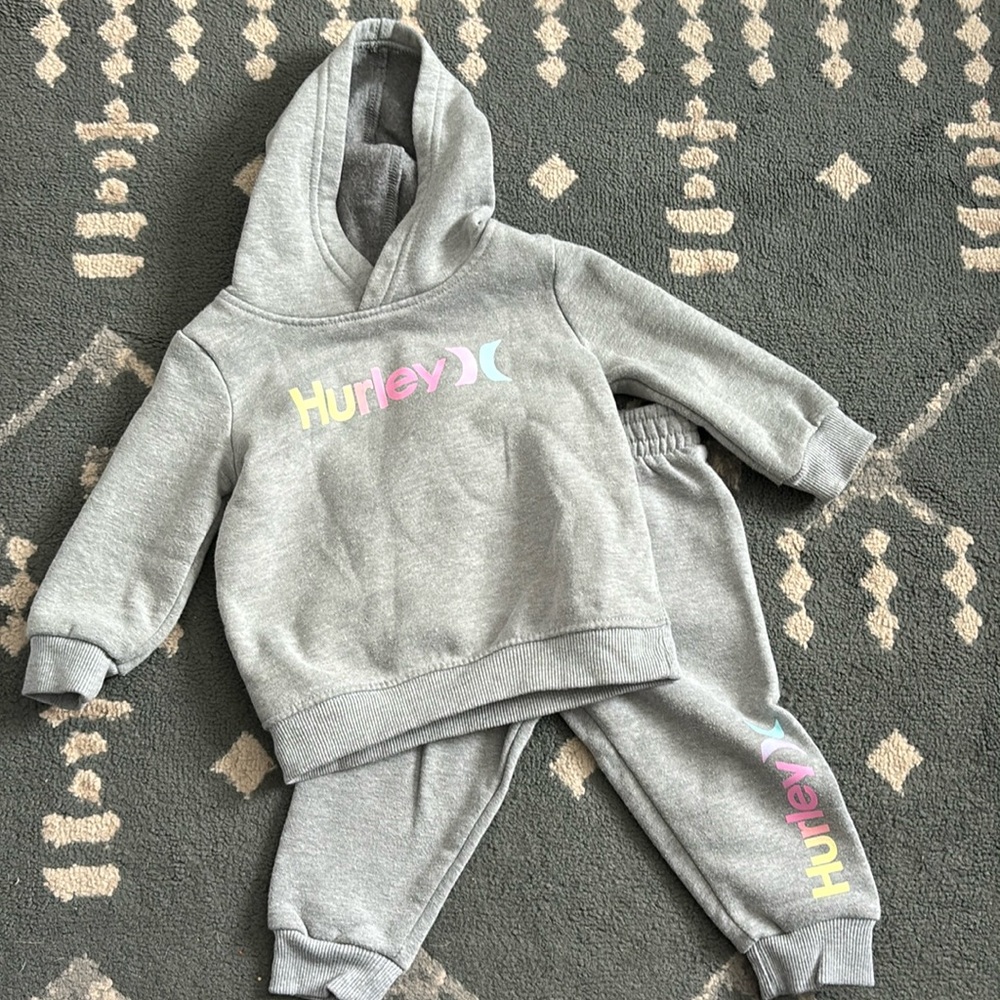 Little girls Hurley sweat outfit